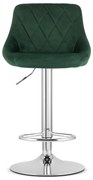 Scaun Bar Kona baza Cromata , Catifea Verde