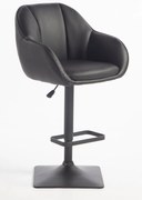 HR2055KW Scaun Neagră din Piele Ecologica cu Bază Neagră