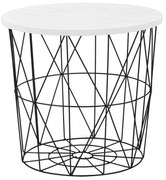 Masa de cafea Mariffa II, alb/negru