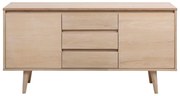 Comodă în culoare naturală joasă cu aspect de lemn de stejar 150x75 cm Nagano – Actona