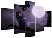 Tablou - Bufniță de noapte, violet (150x105 cm)