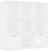 vidaXL Bibliotecă, alb, 98 x 30 x 98 cm, lemn prelucrat