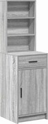 vidaXL Bufet cu sertar Gri Sonoma 40 x 40,5 x 135 cm Lemn compozit