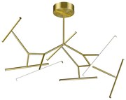 Lustra cu brate directionabile LED dimabil Parris auriu mat