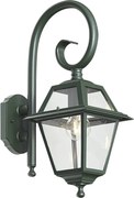 Felinar clasic de perete pentru exterior verde închis IP44 - Berta