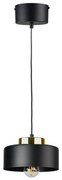 Lampă suspendată pe cablu IGNIA 1xE27/60W/230V negru/auriu