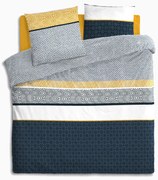 Set de pat cu imprimeu în dungi „ETHNIQUE”, lenjerie de pat bumbac 260x240cm