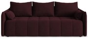 Canapea burgundy extensibilă/cu spațiu de depozitare 225 cm Moku – Makamii