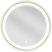 Mexen Esso oglindă baie iluminată, rotundă 60 cm, LED 6000K, anti-aburire, cadru auriu - 9825-060-060-611-50