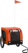 vidaXL Remorcă bicicletă animale companie portocaliu/negru oxford/fier