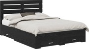 vidaXL Cadru de pat cu sertar cu headboard cu depozitare Lemn compozit