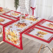 Set de 4 şervete şi traversă de masă PUMPKINS