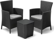 Keter Set mobilier de exterior Iowa, 3 piese, grafit 223929