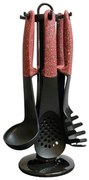 Set ustensile de bucatarie 7 piese Royalty Line RL U06, rosu