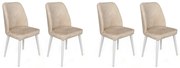 Set de scaune de sufragerie Dallas Beige andWhite, 4 buc.