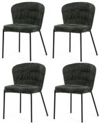 Set de scaune de sufragerie Bouclé CT-W1077 GRN2,4 buc.