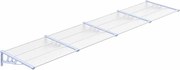 vidaXL Copertină de ușă, gri și transparent, 396x90 cm, policarbonat