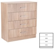 Comodă Miami cu 4 sertare 80x92 cm stejar sonoma-stejar sonoma