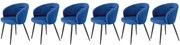 Set 6 scaune K430 velvet bleumarin