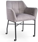 Scaun tapitat Boston cu roti H88 cm