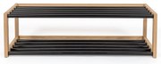 Suport de pantofi din metal negru/natural - Woodman