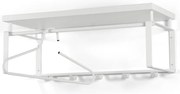 Cuier de perete alb cu raft din metal 70 cm Rex – Spinder Design