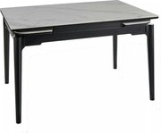 Masa extensibila SENTO, alb cu efect de marmura, ceramica/lemn, 120/18