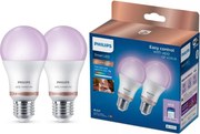 Set 2x bec LED RGB dimabil Philips SMART A60 E27/12,5W/230V 2200-6500K