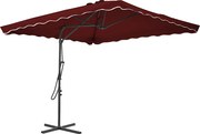 vidaXL Umbrelă de grădină, stâlp din oțel, roșu bordo, 250x250x230 cm