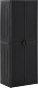 vidaXL Dulap depozitare de grădină, negru, 65x45x172 cm, PP ratan