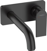 Baterie lavoar Hansgrohe Vernis Shape cu pipa 205 mm, montaj incastrat, negru mat - 71578670