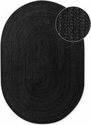 Covor negru reversibil/țesut manual din iută 160x230 cm Braided – Hanse Home