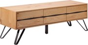Comoda TV design industrial LIVING EDGE 160cm, stejar salbatic