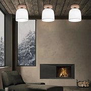 Lustră aplicată NONNA 1xE27/60W/230V stejar/alb/gri Kolarz A1352.11.Gr