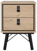 Noptieră cu aspect de lemn de stejar Ry – Tvilum