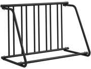 DURHAND Suport Biciclete 114cm, Sistem de Depozitare pentru 3 Biciclete, Ideal pentru Garaje și Magazine, Metal | Aosom Romania