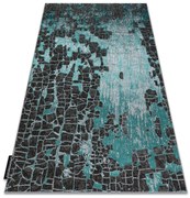 Covor DE LUXE modern 2079 vintage - structural verde / antracit