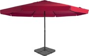 vidaXL Umbrelă de soare de grădină, bază portabilă, roșu