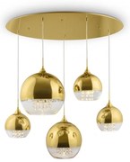 Lustra moderna cu 5 pendule FERMI MYP140-PL-170-5-G
