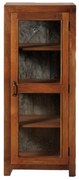 Vitrina din lemn reciclat si sticla, cu usa, aspect rustic, Marcel