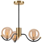 Lustră pe tijă GEORGIA 3xG9/5W/230V auriu/bej fumuriu