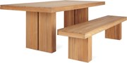 Set masa si banci din lemn Karla