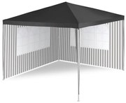 Cort de grădină - antracit, 3 x 3 m + 2 laturi
