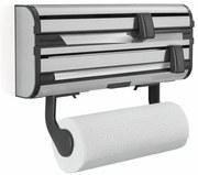 Dispenser pentru prosoape de bucătărie din hârtie și folie de aluminiu argintiu de montat pe perete din metal Parat Royal – LEIFHEIT