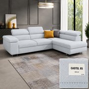 Coltar Extensibil Willson Tip 150, Dimensiuni 271x201 Cm, Lada depozitare, Tetiere Reglabile, Stofa Castel Easy Clean-Multiple Variante Culori