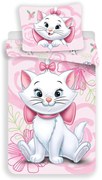 Lenjerie de pat pentru copii roz din bumbac pentru pat de o persoană 140x200 cm Marie Cat "Pink" – Jerry Fabrics