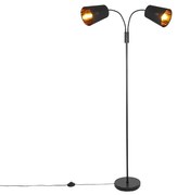 Lampa de podea moderna neagra cu 2 lumini - Carmen