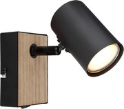 Globo 57911-1BW - Aplica spot de perete ROBBY 1xGU10/25W/230V negru/maro