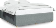 vidaXL Cadru de pat fără saltea, gri deschis, 180x200 cm, textil