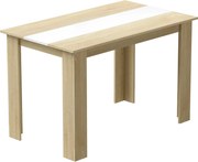 HOMCOM Masă de luat masa masă de bucătărie design modern cu blat mare 2-4 persoane din lemn dim. 120L x 69l x 75H cm | Aosom Romania